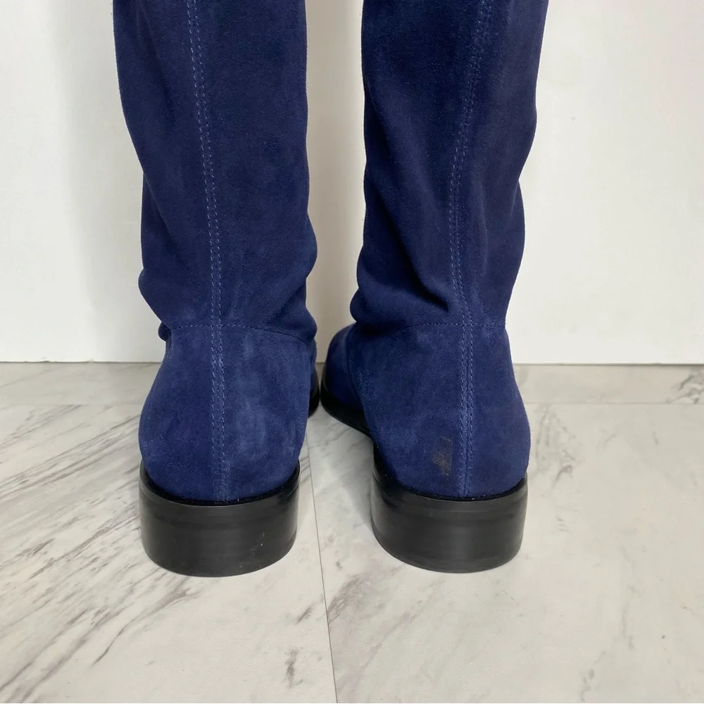 Stuart Weitzman Blue Suede Over The Knee Boot 7B